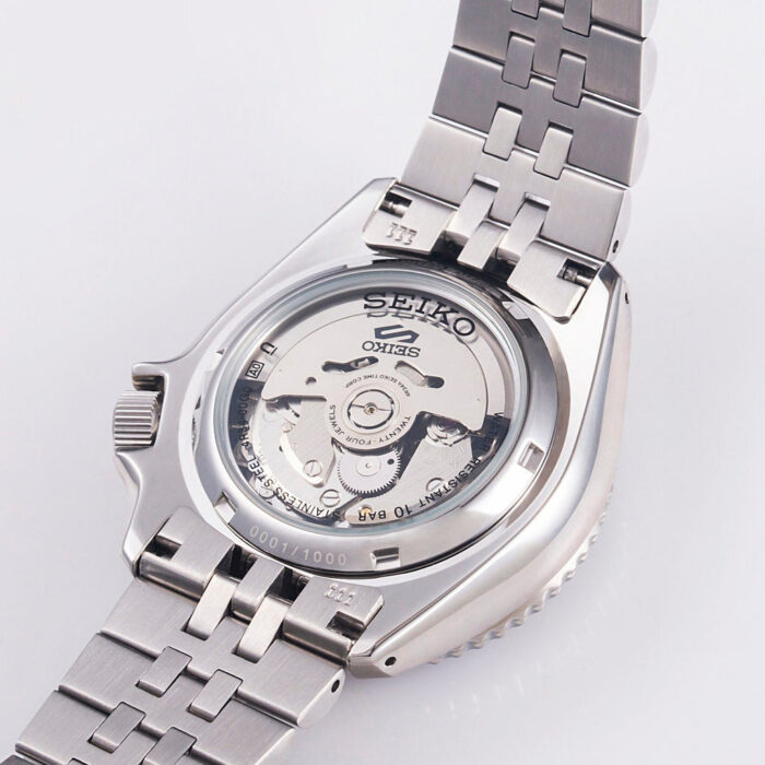 Seiko 5 Sports Thong Sia Limited Edition Red Dial Silver Steel Strap Watch For Men - SSK031K1 - Image 9